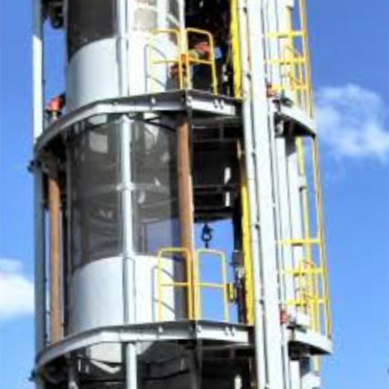 Elevador subterrâneo de projeto variável de estrutura de tubulação do eixo de mina